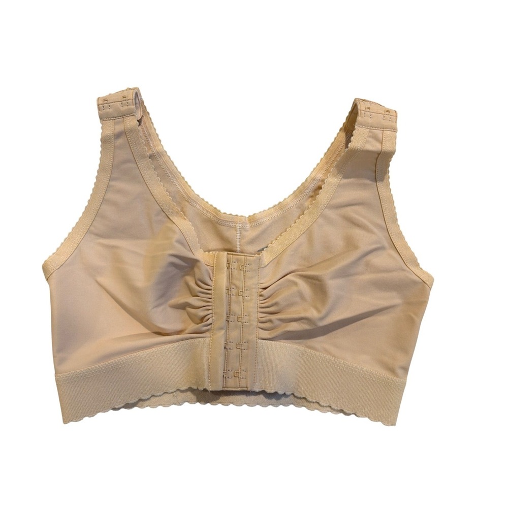 Marena Comfortwear Post Surgical Compression Bra Beige Front Closure Medium M